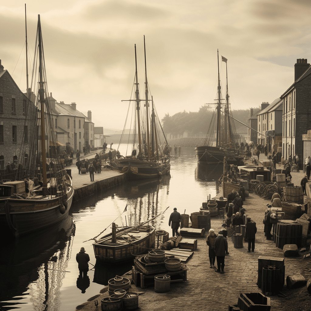 Irish inner harbor in the 1890s