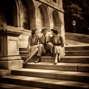 christyouei 1920s college girls outside on steps of university cc0d2c64 f15b 4172 9ba4 528ae296db5f