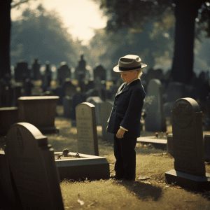 1940 lonely graveside service. city cemetery 