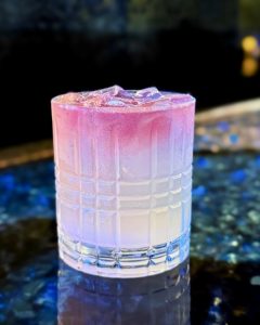 ombre cocktail with pink layers